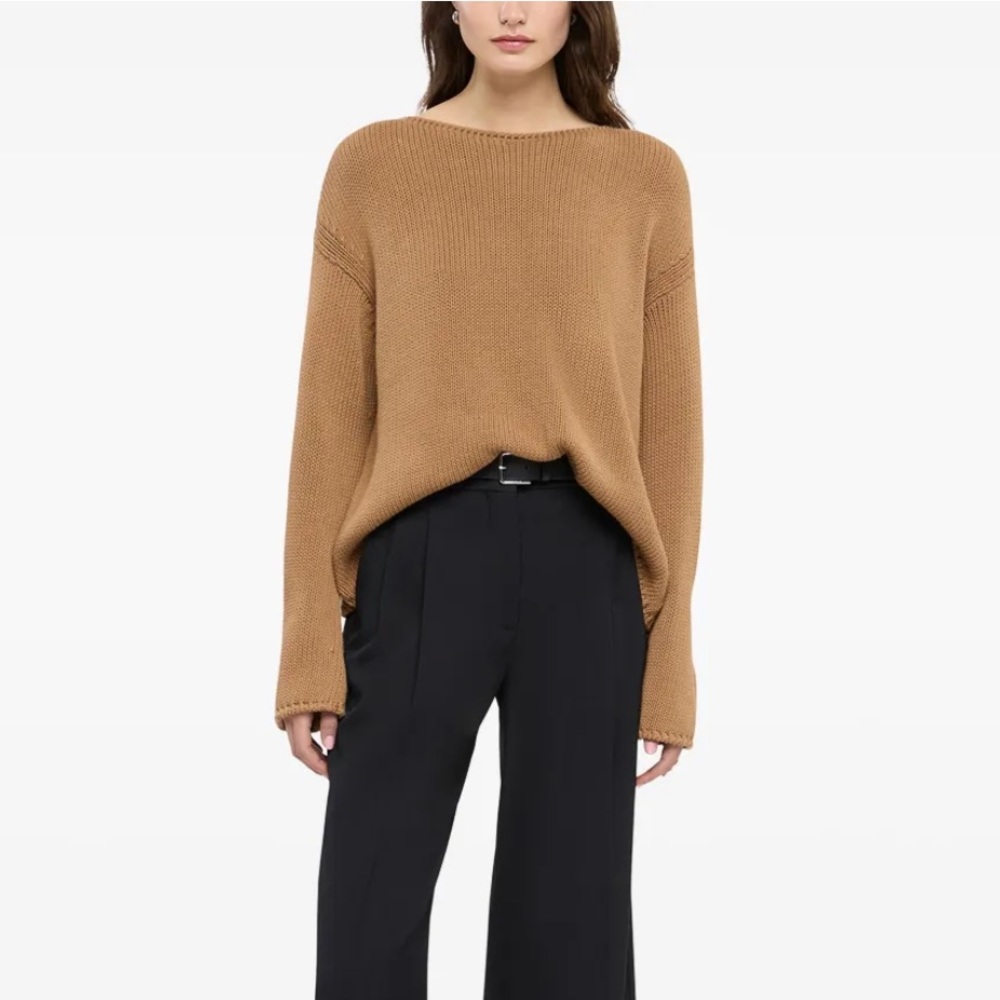 Another Tomorrow Draped Knit Sweater